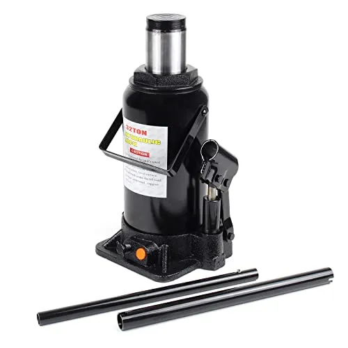 Wiltec Hydraulischer 32t Flaschen-Wagenheber - Hydraulikheber mit einer Hubkraft von 32 Tonnen, ideal für sicheres Anheben und flexibles Arbeiten dank Slow-down-Funktion und kompakter Bauweise.