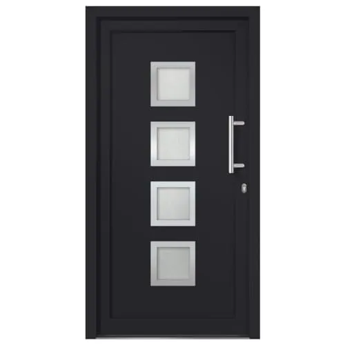 vidaXL Haustür Anthrazit 108x208 cm mit Handgriff-Set von vidaXL