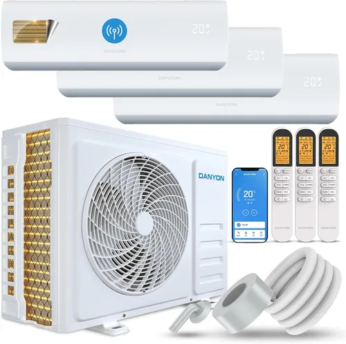 Multi Split Klimaanlage 27.000 BTU Inverter Heizfunktion 7,9kW 3 Innengeräte