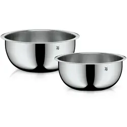 WMF Schüssel Set Gourmet 2-tlg. - Schalen & Schüsseln, aus hochwertigem Cromargan® Edelstahl, spülmaschinenfest und mit 360°-Schüttrand für tropffreies Ausgießen – ideal zum Aufschlagen und Rühren.