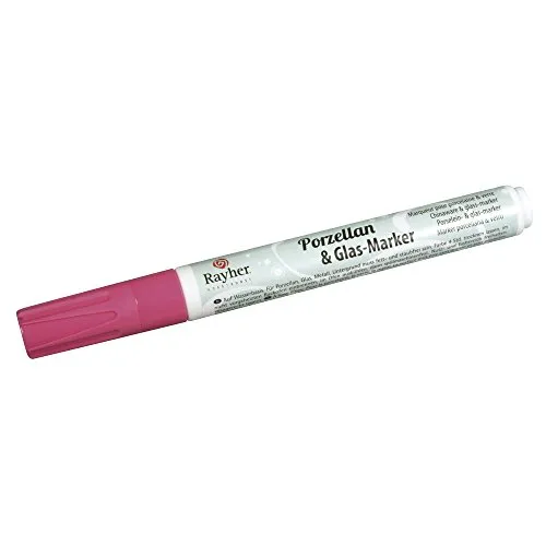 Rayher 38709262 Porzellan&Glas-Marker, 1-2 mm, babyrosa