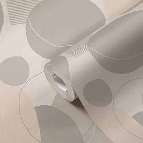 AS Creation Vliestapete Geo Effect grau 385954 - Moderne Wandtapete aus Vlies, waschbar und restlos trocken abziehbar – ideal für jedes Zimmer, von Büro bis Wohnraum.