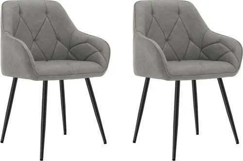 WOLTU 2er Set Esszimmerstühle, ergonomischer Sessel aus Vintage-Kunstleder