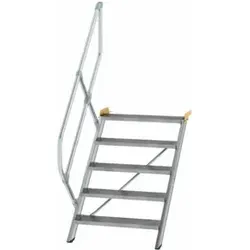 Alutreppe 5 Stufen mit einseitigem Handlauf von Günzburger