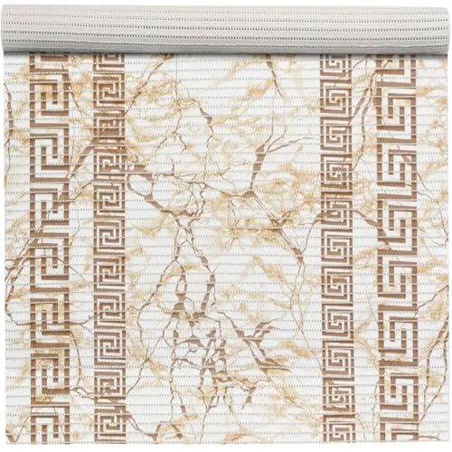 ANRO Weichschaummatte Badematte Bad Dusche WC Vorleger Teppich Antirutsch Badläufer Griechischer Marmor Beige 120x65cm