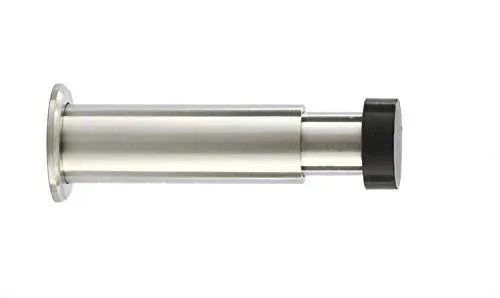 Türstopper für Wandmontage | Länge Verstellbar: 88-128 mm | Edelstahl AISI 304 | Gummi aus Natursilikon Schwarzer | Stoßdämpfer | I-182| EVI Herrajes