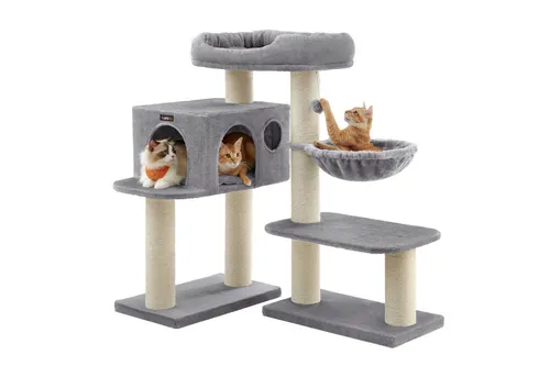 FEANDREA Kratzbaum mit extra dicken Stämmen, 107 cm