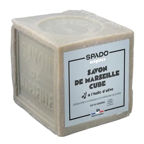 SPADO Origines – Marseille-Seifenwürfel – Reiniger, Entfetter & Fleckenentferner, 100% pflanzlich, Ecocert – 300 g – hergestellt in Frankreich