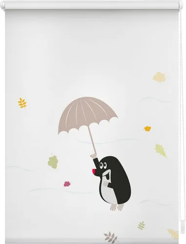 LICHTBLICK ORIGINAL Seitenzugrollo Klemmfix - Blickdicht mit Maulwurf-Motiv - Seitenzugrollo, ohne Bohren montierbar, bietet optimalen Sicht- und Blendschutz bei lichtdurchlässigem Stoff. Ideal für Fenster mit einer Rahmenstärke von 16-25 mm.