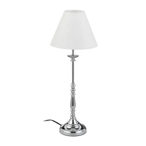 Tischlampe Vintage E14 - Stilvolle Leseleuchte - Tischleuchten mit elegantem Stoffschirm, ideal für stimmungsvolle Akzente im Raum und perfekte Lesebeleuchtung.