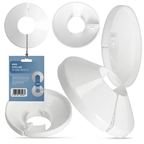Einzelrosette für Heizungsrohre Einzel Heizungsrohr 18 mm Weiß Rosette Verschiedene einzeln für Rohre Abdeckrosette Rohrmanschetten Heizkörperrosetten Rohrschelle
