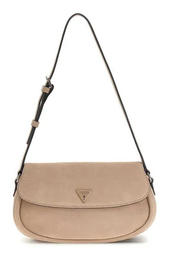 Guess Schultertasche Flap Shoulder Bag - Elegante Taupe-Tasche - Stylische GUESS Schultertasche mit praktischem Überschlagverschluss. Maße: 24,5 x 15 x 9 cm. Perfekt für den Alltag, bietet Platz für Essentials und überzeugt durch ihr elegantes Design.