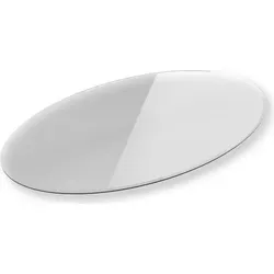 Kamin Funkenschutz Glasbodenplatte Oval 100x60 cm in weiß von Hooz