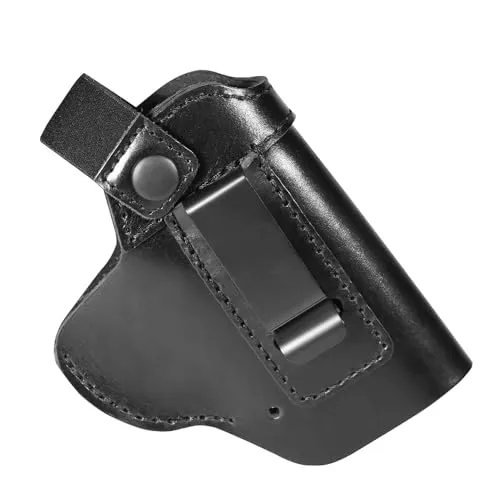 Pistolenholster aus Leder, Verdeckte Pistolentasche mit Bund, Taktische Gürtelholster Waffenholster für die Meisten Handfeuerwaffengrößen