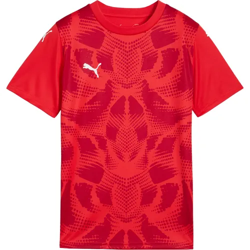 Puma teamULTIMATE Trikot Kinder rot weiß Gr 152 - Trikots für Kinder, aus 100% recyceltem Polyester mit feuchtigkeitsableitender dryCELL-Technologie für besten Komfort während des Spiels.