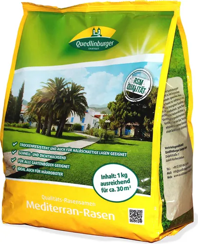 Mediterran-Rasen 1 kg | Rasensamen von Quedlinburger
