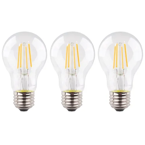 Müller-Licht LED Filament A60 Birnen 4,9W =40W E27 klar 470lm warmweiß 2700K 3 x