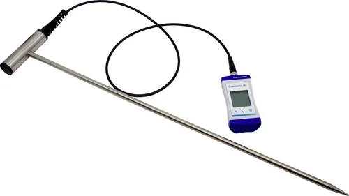 Senseca Temperatur-Messgerät -200 - 450 °C Fühler-Typ Pt1000 - Temperaturmessgeräte für präzise Messungen in der Landwirtschaft. Der ultra-robuste Edelstahlfühler erfasst zuverlässig Temperaturen in Böden und Schüttgut.