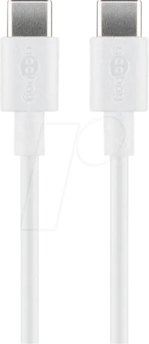GOOBAY 66317 - Sync- & Ladekabel, USB-C -> USB-C, 1,0m, weiß