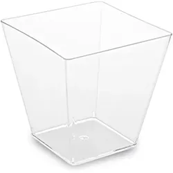 Fingerfood-Becher (PS) eckig glasklar 59 x 59 x 54 mm 100ml [50 St.]