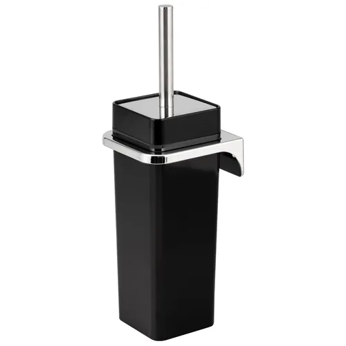 bremermann WC-Garnitur Savona mit Wandhalterung - WC-Bürsten & Halter - Inklusive hygienischem Edelstahlgriff und Ersatzbürstenkopf, platzsparend und elegant für Ihr Bad.