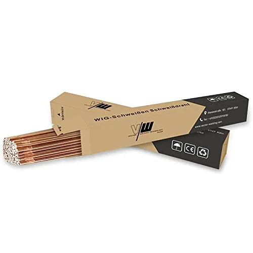 WIG Schweißstäbe - Schweißdraht - Schweißzusatz - ER 70S-3 Stahl - Ø 2,4mm / Länge 500 mm / 1 kg - VECTOR WELDING