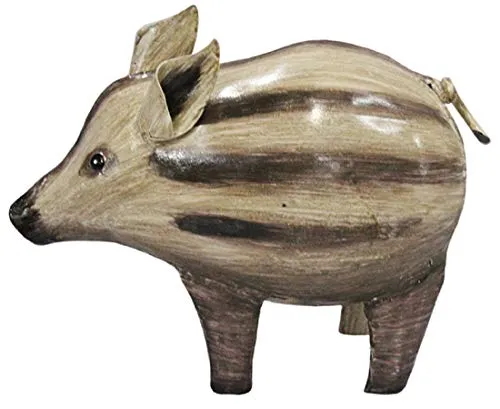 Pape Metall-Deko-Figur Mini-Wildschwein Frischling Metall bemalt Verschiedene Größen (mittel)