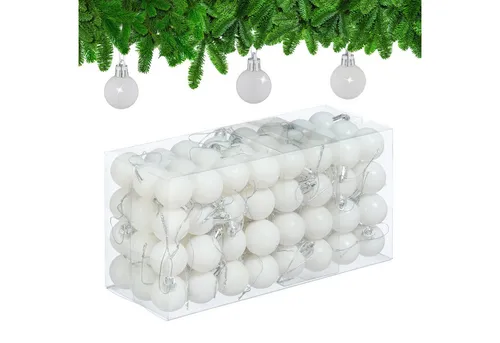 Weihnachtsbaumschmuck Weiß von Relaxdays