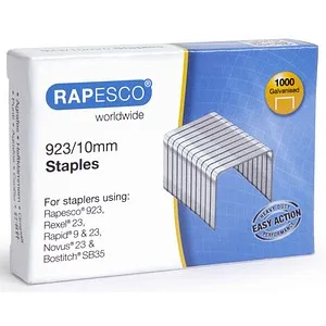 Rapesco Heftklammern verzinkt 923 10 mm - Packung mit 1000 Klammern, langlebig und kompatibel mit verschiedenen Heftgeräten
