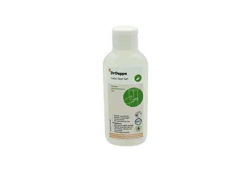Dr.Deppe Lotio Sept Gel - Händedesinfektionsgel 4200 ml - Effektives Händedesinfektionsgel mit 63,14 g Propan-2-ol pro 100 g. Ideal für den täglichen Einsatz, transparent und leicht zu dosieren. Für eine gründliche Handreinigung im professionellen Umfeld.