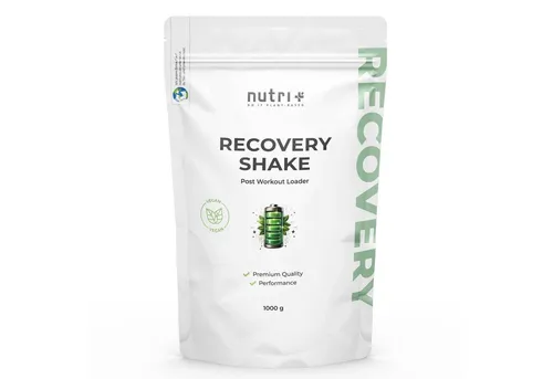 nutri+ V-Loader Recovery - Post-Workout Shake (2 Sorten) - Aminosäuren-Pulver für optimale Regeneration nach dem Training. 100% vegan, glutenfrei und ohne Zucker – ideal zur Unterstützung der Muskelmasse und des Energiestoffwechsels.