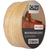 Dalsys Weichsockelleiste selbstklebend Eiche 5m - Sockelleisten für mühelose Montage ohne Bohren: Die flexible PVC-Leiste schützt vor Schmutz und Feuchtigkeit und ist ideal für jeden Wohnbereich.