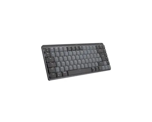 Logitech MX Mini Tastatur AZERTY - Dunkelgrau - Ergonomische Wireless-Tastatur mit hinterleuchteten Tasten und USB-C Anschluss, ideal für Büro und Home Office. Genießen Sie kabellose Freiheit und stilvolles Design!