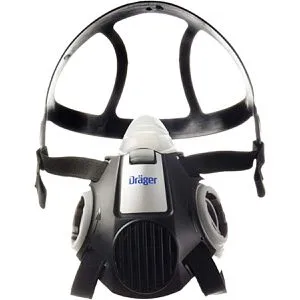 Dräger Atemschutzmaske X-plore Halbmaske 3300, Gr. S - Wiederverwendbare Halbmaske mit Ausatemventil für geringen Atemwiderstand - ideal für Brillen- und Helmträger, komfortabel und praktisch im Einsatz.