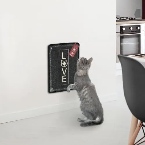 CanadianCat Company | Kratzteppich für Katzen - anthrazit | 30 x 40 cm | Bodenläufer, Wandteppich, Wandbefestigung