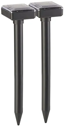 Royal Gardineer Maulwurfschreck: 2er-Set Umweltfreundlicher Solar-Maulwurffrei mit Akku, 400 Hz, IP44 (Maulwurf Abwehr, Maulwurfschreck Solar, Maulwurffalle)