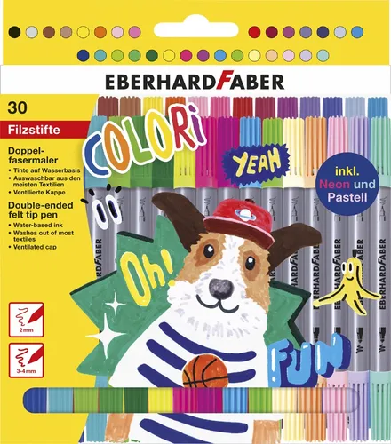 EBERHARD FABER Doppelfasermaler COLORI 30er Kartonetui