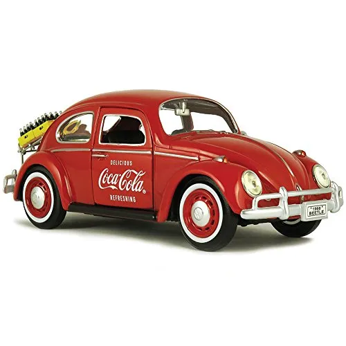 Coca-Cola 424067 1:24 1966 VW Käfer mit Heckgepäckträger Kisten