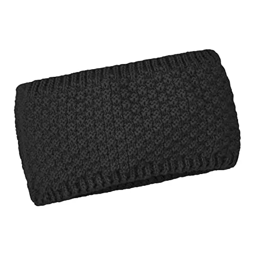 Neverless® Damen Stirnband Winter Herbst Fleece-Futter Strick Ohrenwärmer Knite Headband schwarz unisize
