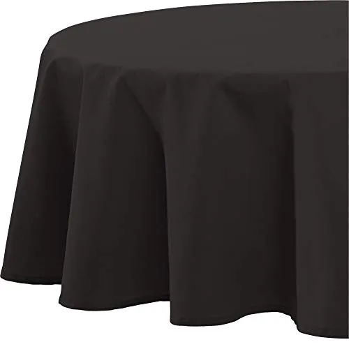 REDBEST Tischdecke Uni Seattle, 100% Baumwolle anthrazit, rund 160 cm Ø - Hochwertige Tischdecke aus 100% Baumwolle in elegantem Anthrazit. Ideal für stilvolle Anlässe und den täglichen Gebrauch. Robustes Gewebe mit edlem Kuvertsaum sorgt für Langlebigkeit und ansprechendes Design.