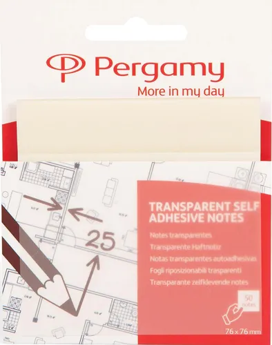 Pergamie – transparente Notizzettel, ft 76 x 76 mm, 50 Blatt, weiß