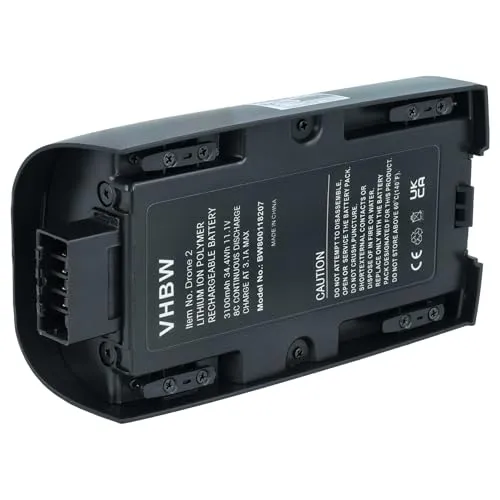 vhbw Akku kompatibel mit Parrot Bebop 2, 2 Pro Drohne Multicopter Quadrocopter (3100mAh, 11,1V, Li-Polymer)