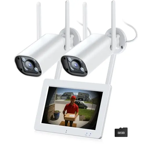 CAMCAMP Überwachungskamera Aussen Set mit Monitor