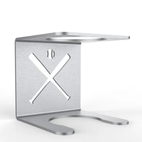 Baseballschläger Halterung aus hochwertigem Edelstahl – Montage mit Klebepad