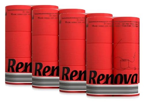 Toilettenpapier in rot von Renova