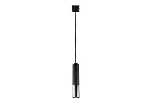 Licht-Erlebnisse Pendelleuchte EDYTH - Moderne Pendelleuchte in Schwarz und Chrom, mit variabler Hängetiefe für individuelles Ambiente. Ideal für Esstisch oder Kücheninsel, sorgt für akzentuiertes Licht und bietet freie Leuchtmittelwahl.