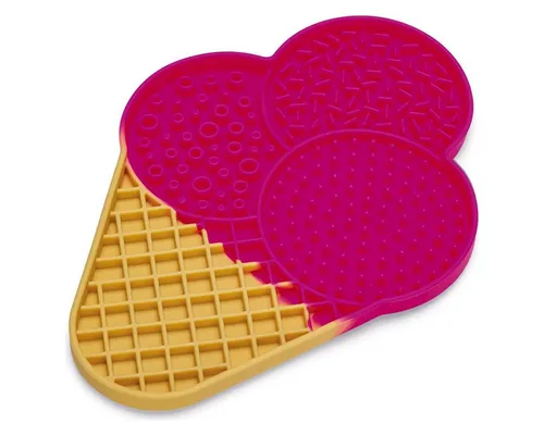 Beeztees Antischlingnapf Leckmatte Eiscreme Silikon rosa von Beeztees