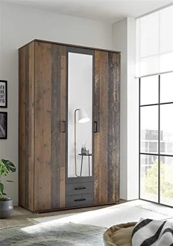 möbelando Kleiderschrank Cilli I - Kleiderschrank mit elegantem Design und viel Stauraum für Kleidung und Schuhe, wahlweise mit drei oder vier Türen, ideal für jedes Schlafzimmer.