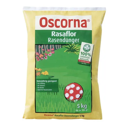 Oscorna Rasaflor Rasendünger 5kg Herbstrasendünger Naturdünger Gartendünger