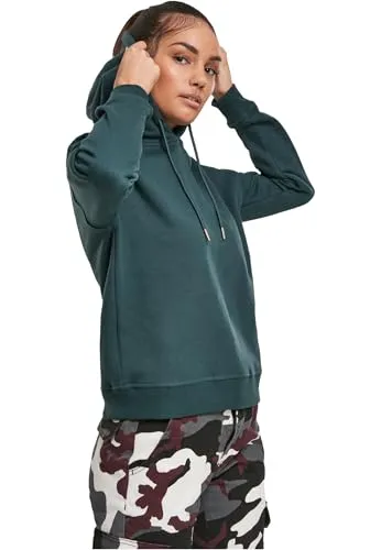 Urban Classics Damen Kapuzenpullover Ladies Hoody – Bottlegreen, XS - Kapuzenpullover für Damen, klassischer sportlicher Schnitt aus weichem Sweat-Material, ideal für Streetwear und Komfort mit Kapuze und Kängurutasche.